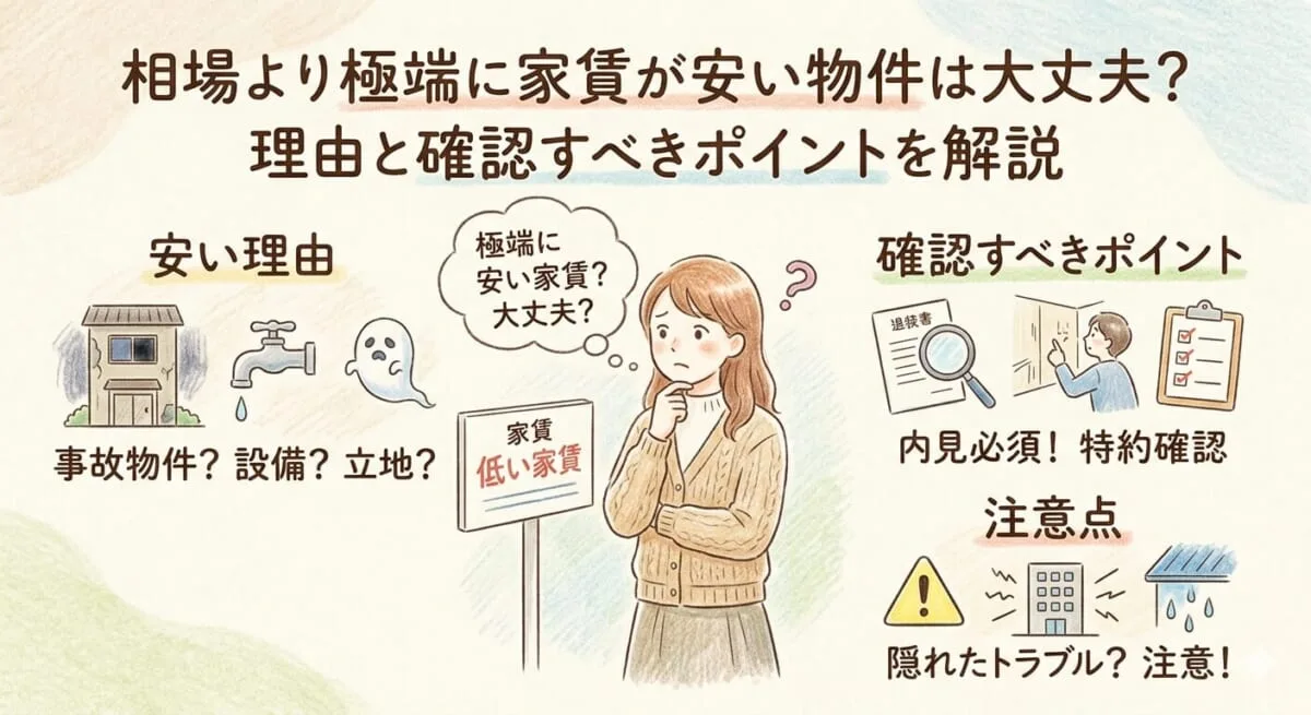 安すぎる賃料に対する不安